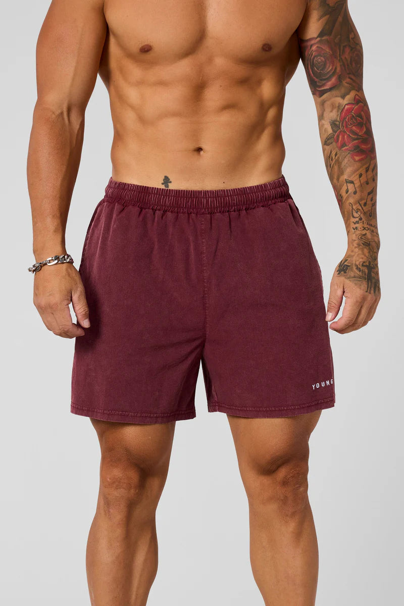 1043 - WASHED FITNESS SHORTS PRE-ORDER
