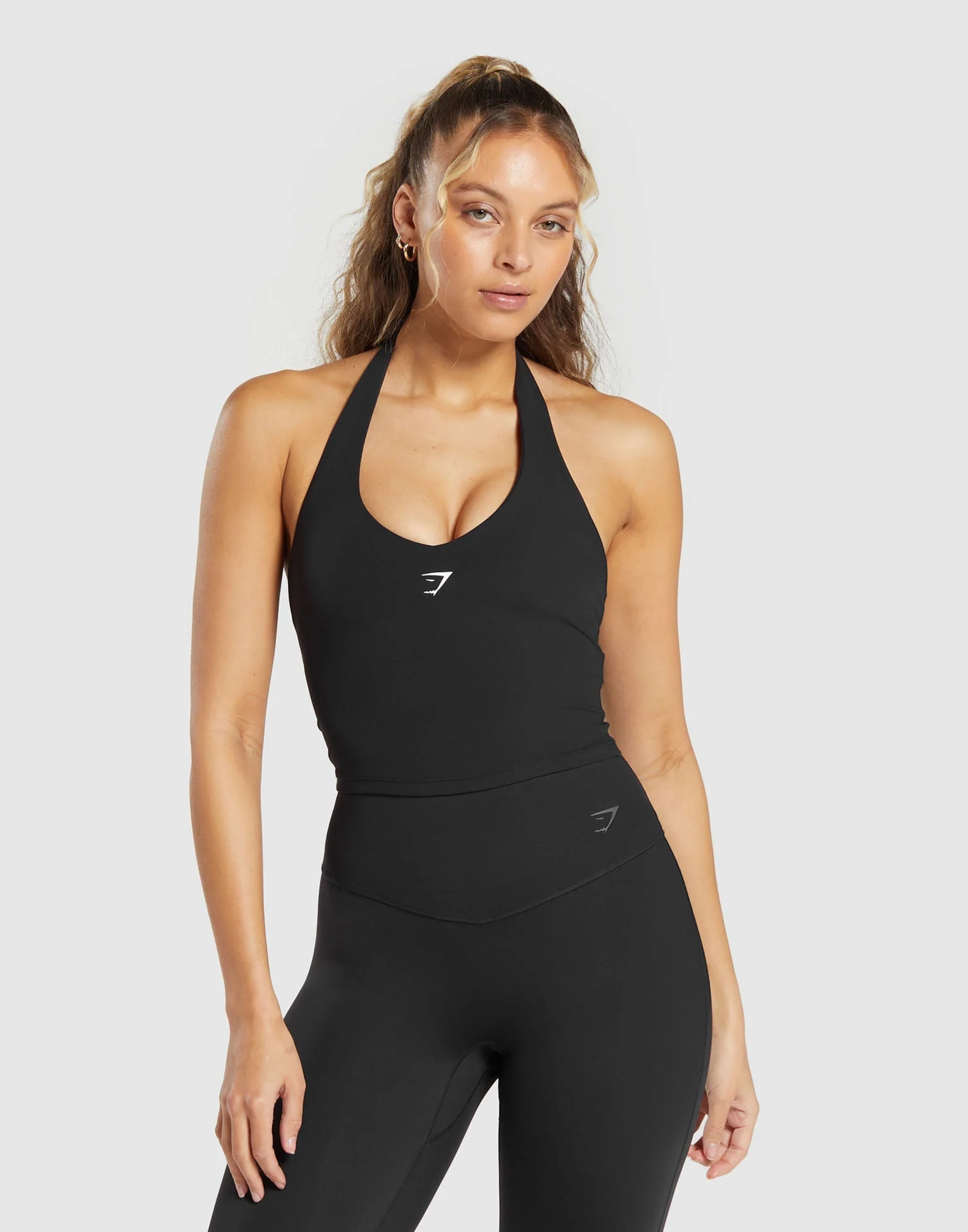 HALTER NECK CAMI WITH SHELF