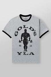 4009 - GOLDS GYM RINGER TEES PRE-ORDER