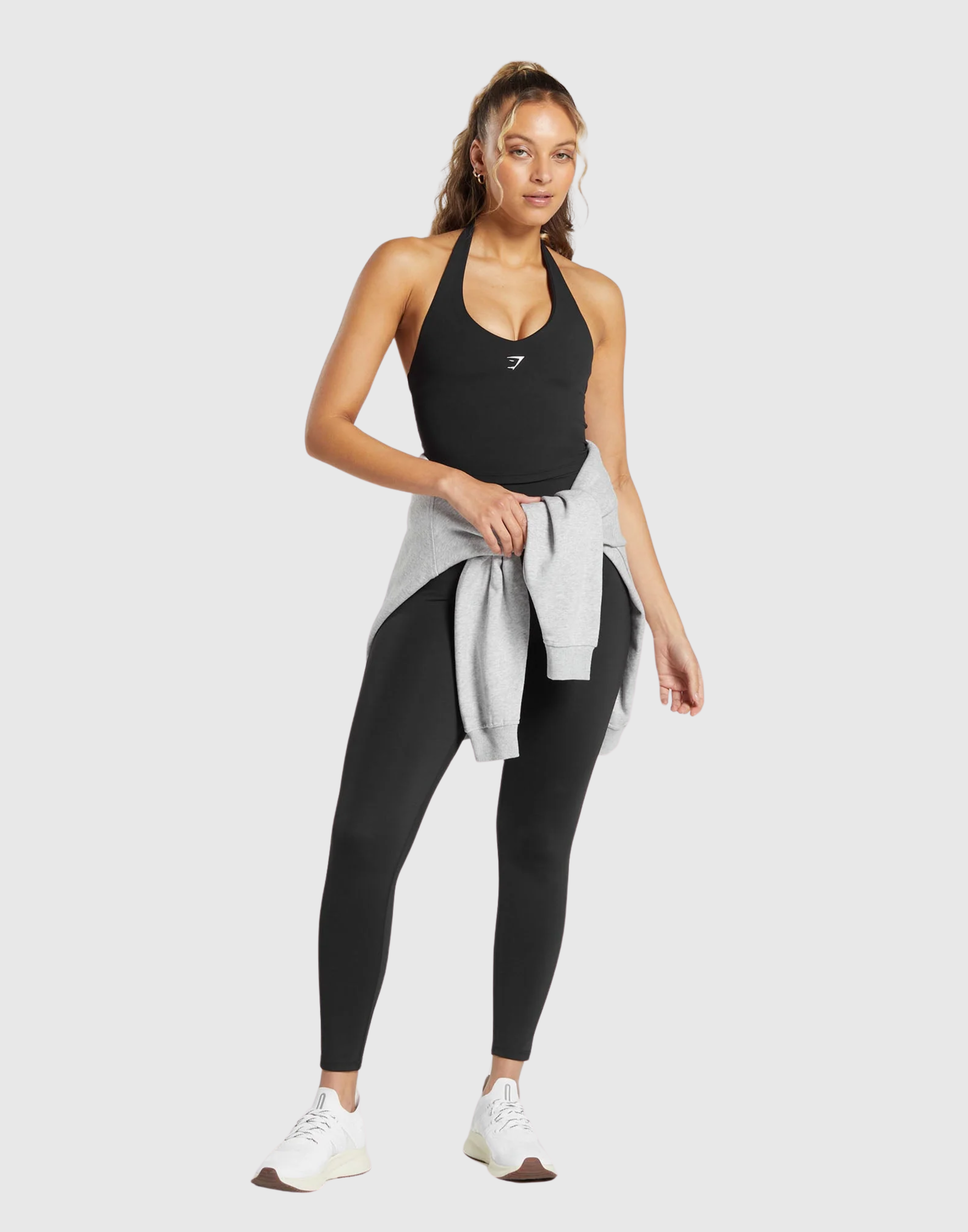 HALTER NECK CAMI WITH SHELF