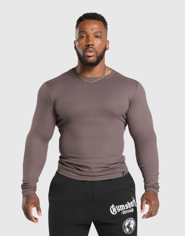 RIBBED LONG SLEEVE T-SHIRT