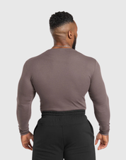 RIBBED LONG SLEEVE T-SHIRT