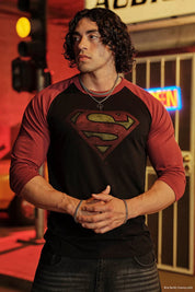 8072 - SUPERMAN RAGLAN 3/4 SHIRTS PRE-ORDER
