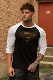 8072 - SUPERMAN RAGLAN 3/4 SHIRTS
