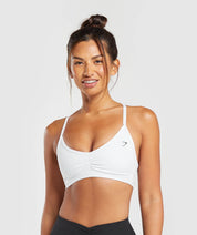 RUCHED STRAPPY SPORTS BRA PRE-ORDER