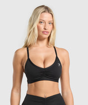 RUCHED STRAPPY SPORTS BRA PRE-ORDER