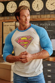 8072 - SUPERMAN RAGLAN 3/4 SHIRTS