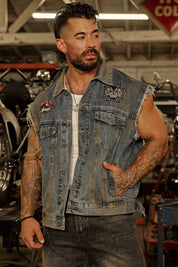 5192 - CARS & CURLS - DENIM VEST PRE-ORDER