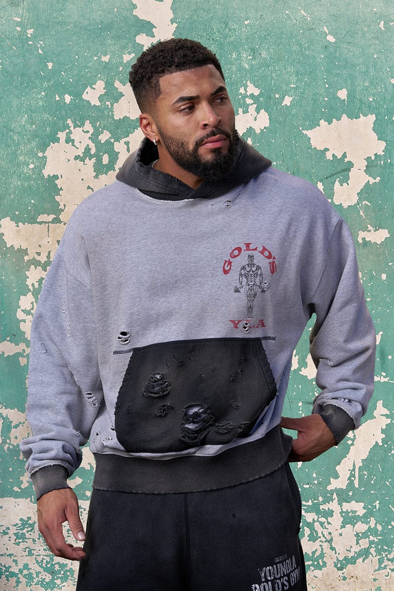 5168 - GOLD'S IRON LEGACY DISTRESS HOODIES PRE-ORDER