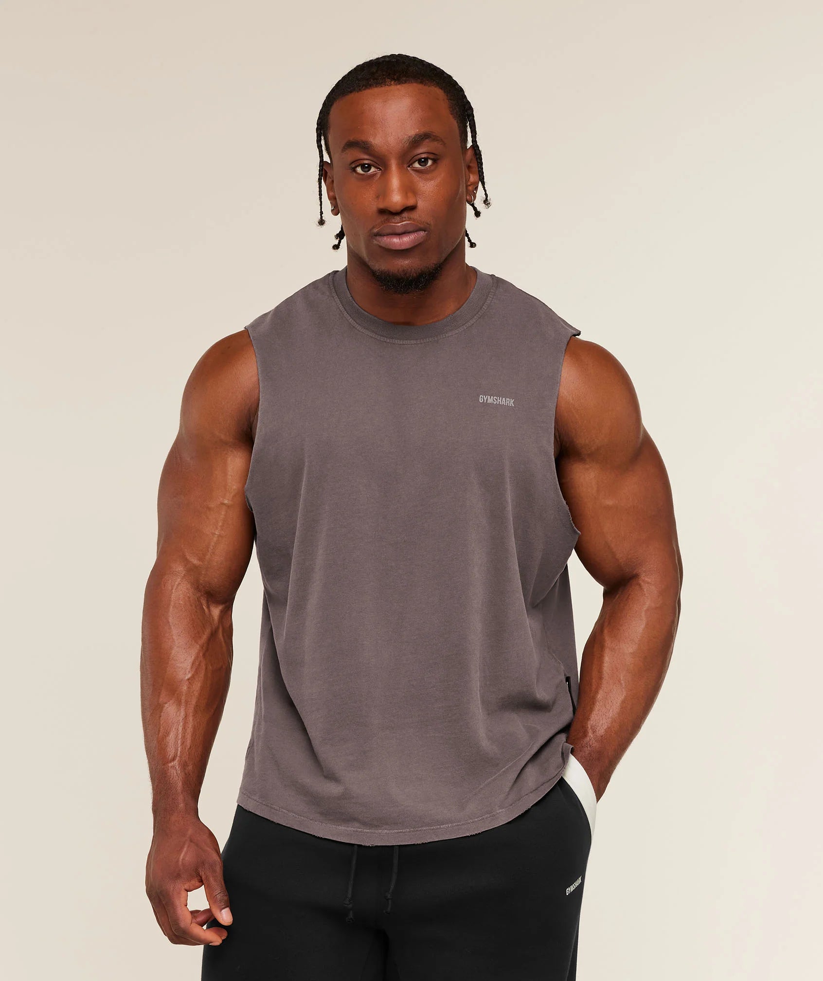 GYMSHARK X CBUM WASHED SLEEVELESS T-SHIRT PRE-ORDER