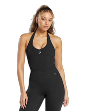 HALTER NECK CAMI WITH SHELF