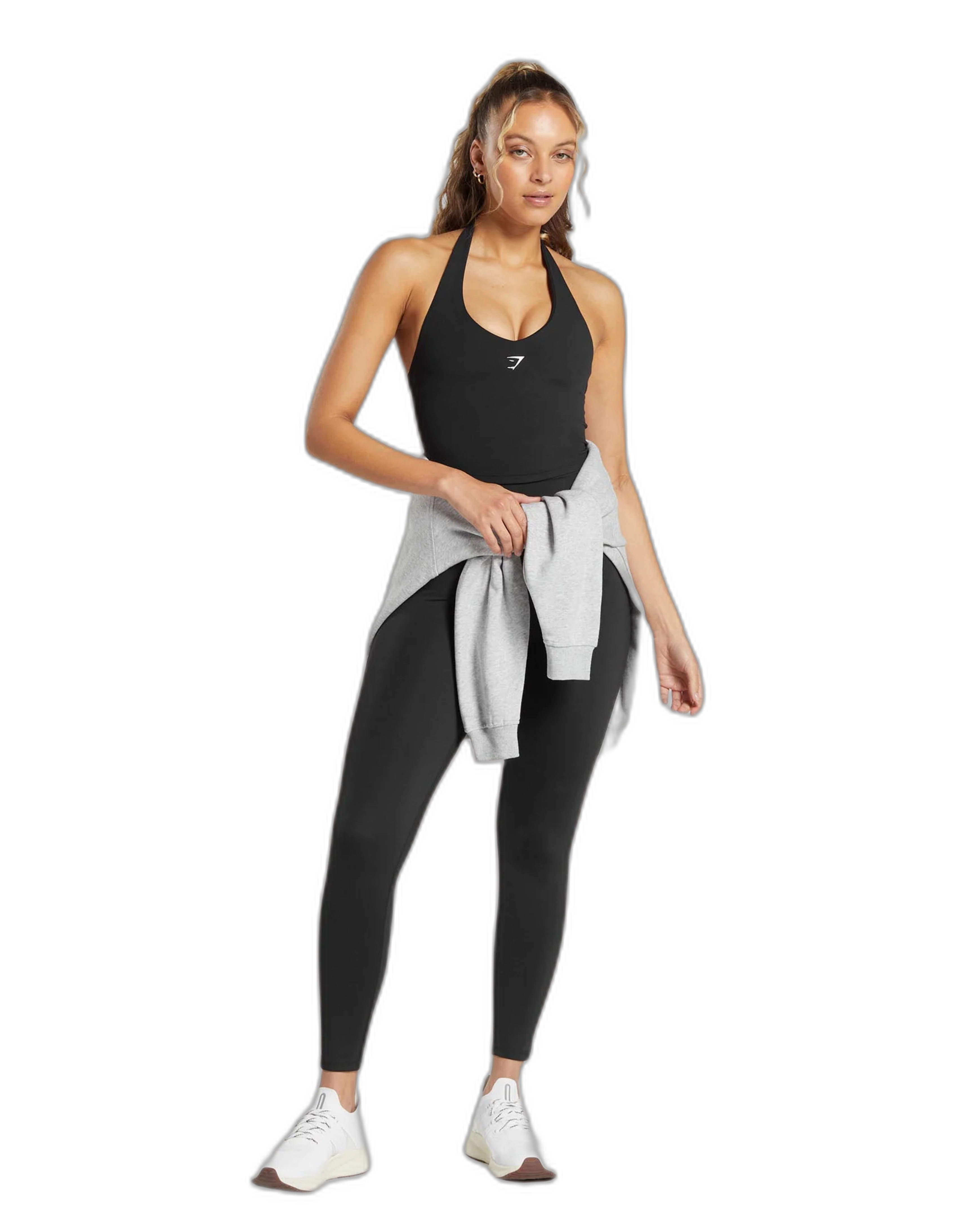 HALTER NECK CAMI WITH SHELF
